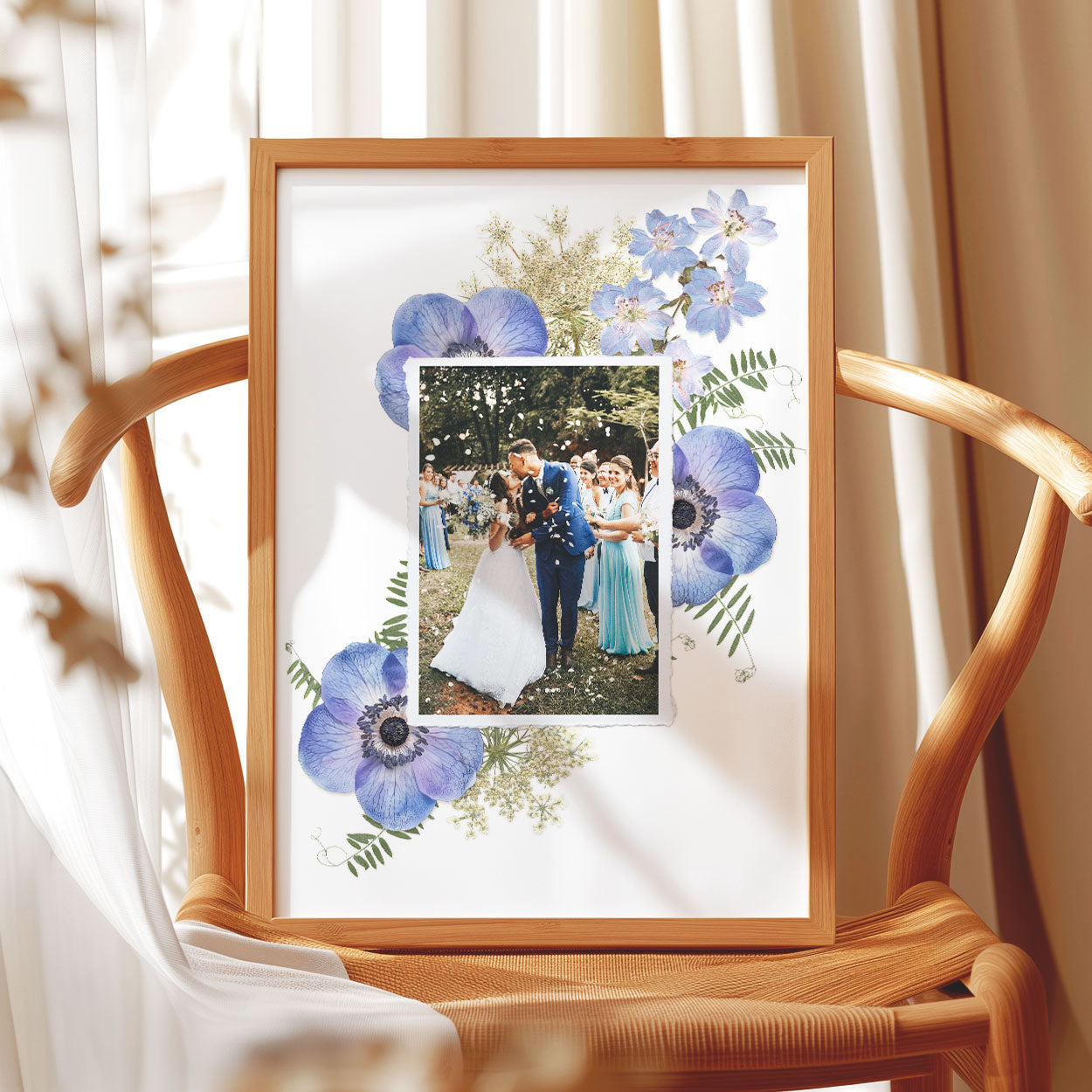 Conservation de bouquets de mariée : création d'herbiers d'art sous cadre. (bouquet, avec intégration de photo ou faire-part souvenir, avec intégration d'illustration, selon désirs)